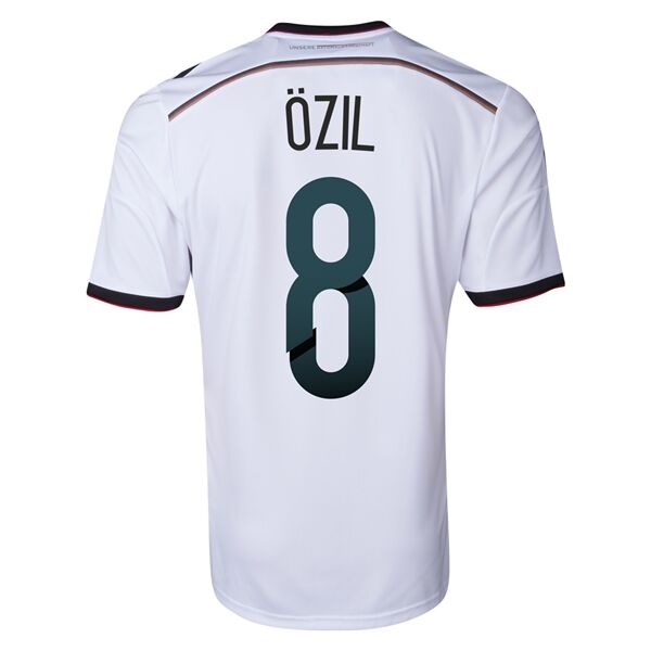 2014 Germany 8 OZIL Home White Soccer Jersey Shirt - Official Replica