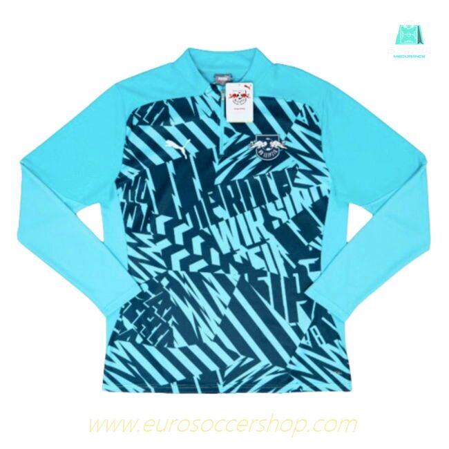 2024-2025 Red Bull Leipzig Pre-Match 1/4 Zip Top (Aqua)