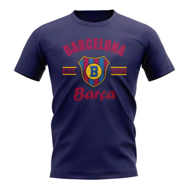 Barcelona Established Football T-Shirt (Navy)