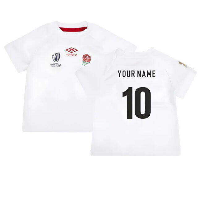 Exquisite England RWC 2023 Home Replica Rugby Baby Kit (Your Name) Avant-garde