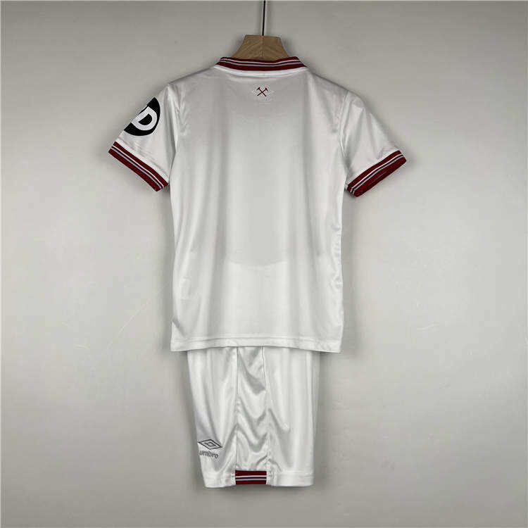 Moisture Wicking Kids West Ham United 2324 Away White Football