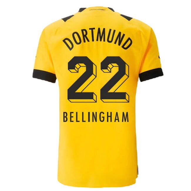 2022-2023 Borussia Dortmund Authentic Home Shirt (BELLINGHAM 22)