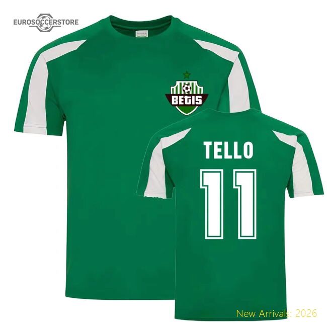 Premium-grade Cristian Tello Betis Sports Training Jersey (green)