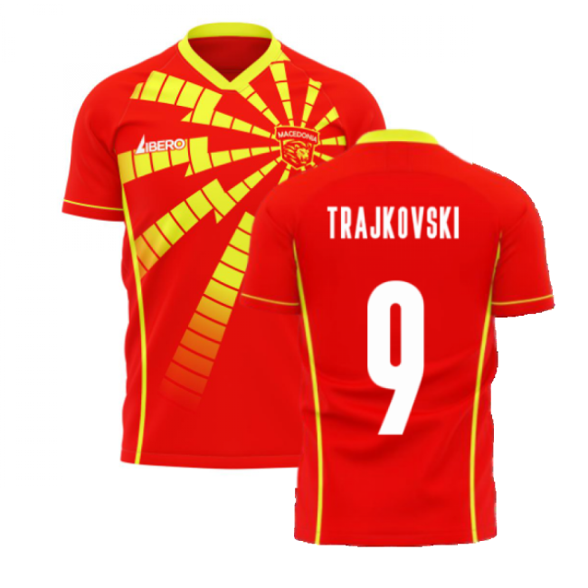 North Macedonia 2025-2026 Home Concept Shirt (Libero) (TRAJKOVSKI 9)