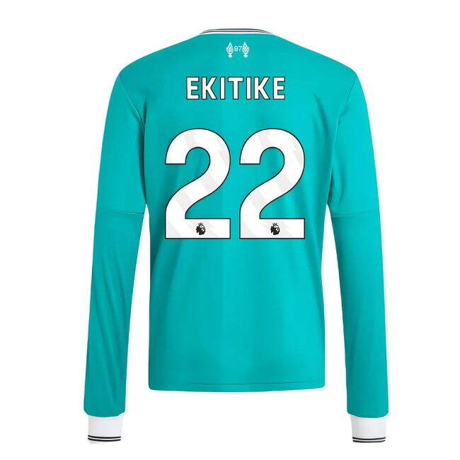 2025-2026 Liverpool Long Sleeve Third Shirt (Kids) (Ekitike 22)