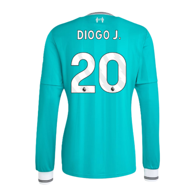 2025-2026 Liverpool Long Sleeve Third Shirt (Diogo J. 20) (Match Day)