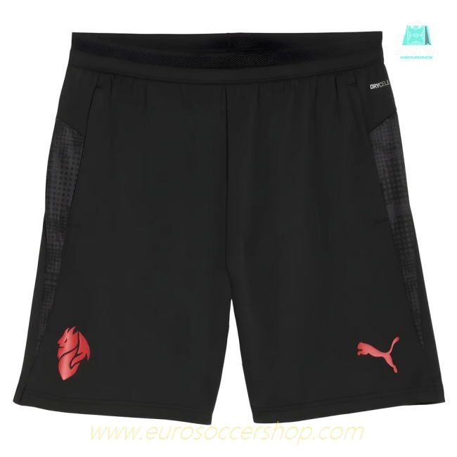 2025-2026 AC Milan Training Shorts w/pockets (Black)