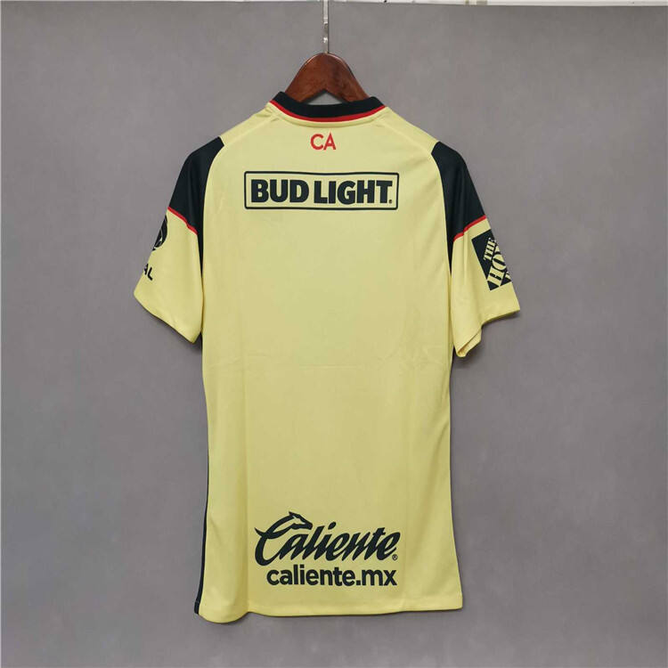Premium Quality Club America 21-22 Home Yellow Soccer Jersey Football