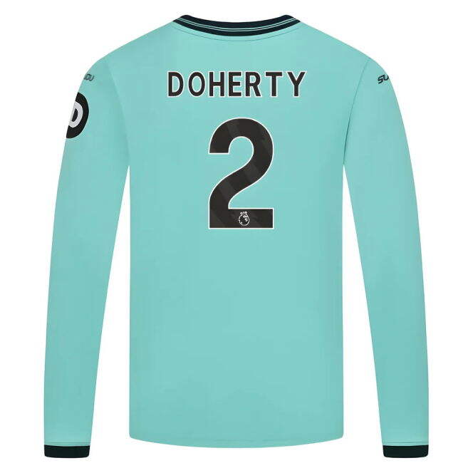 2025-2026 Wolves Long Sleeve Away Shirt (Kids) (Doherty 2)