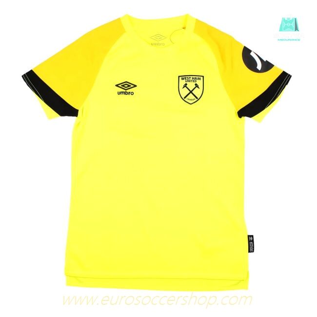 2023-2024 West Ham Change Goalkeeper Shirt (Yellow) - Kids
