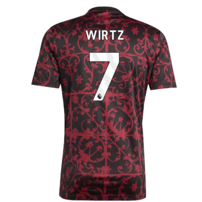2025-2026 Liverpool Pre-Match Shirt (Black) (Wirtz 7)