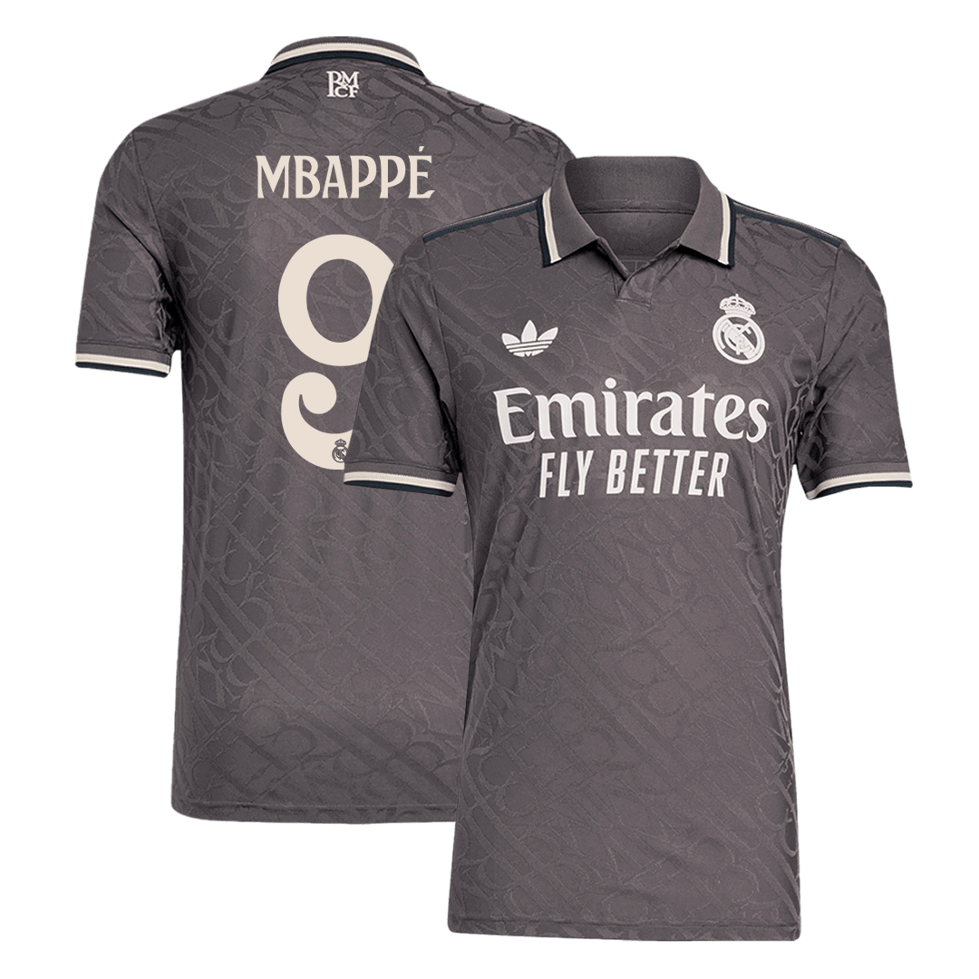 Player Version Mbapp¨¦ #9 Real Madrid Third Away Soccer Jersey 2024/25