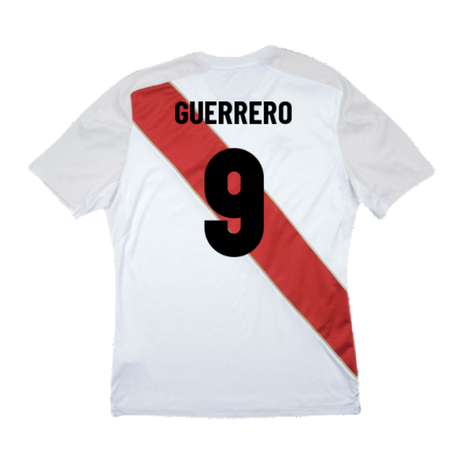 Updated Performance Peru Home Football Shirt (Guerrero 9)