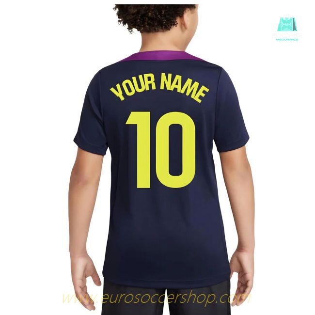 2025-2026 Barcelona Strike Training Shirt (Purple) - Kids (Your Name)
