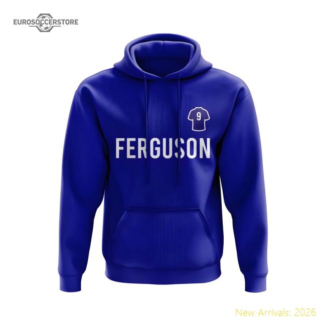 Official Duncan Ferguson Everton Number Hoody (blue) - Premium