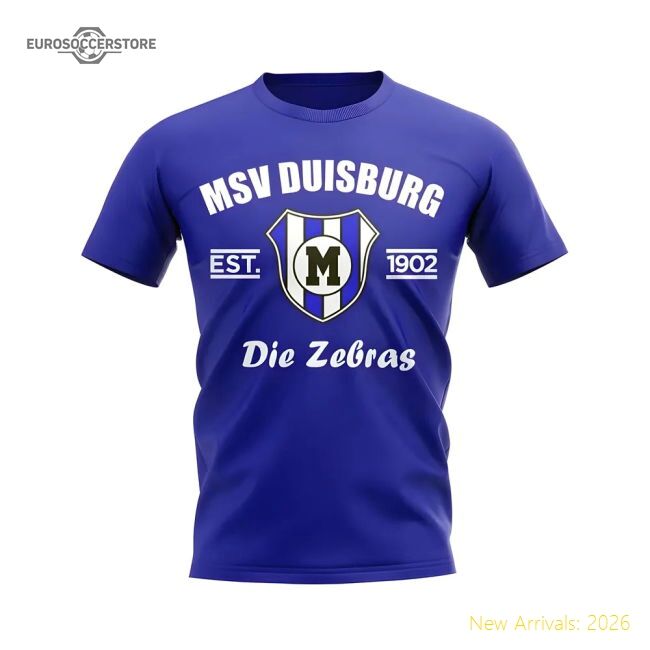 Popular Msv Duisburg Established Football T-Shirt (Blue)