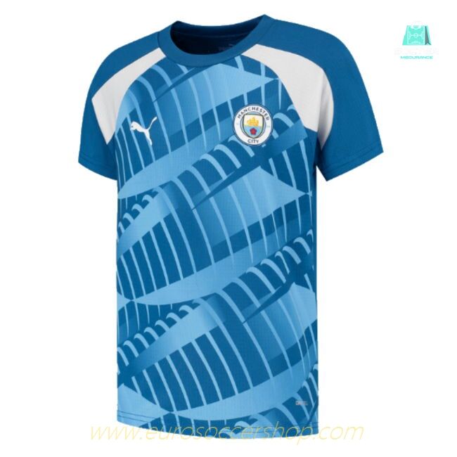 2023-2024 Man City Pre-Match Jersey (Lake Blue) - Kids (Doku 11)