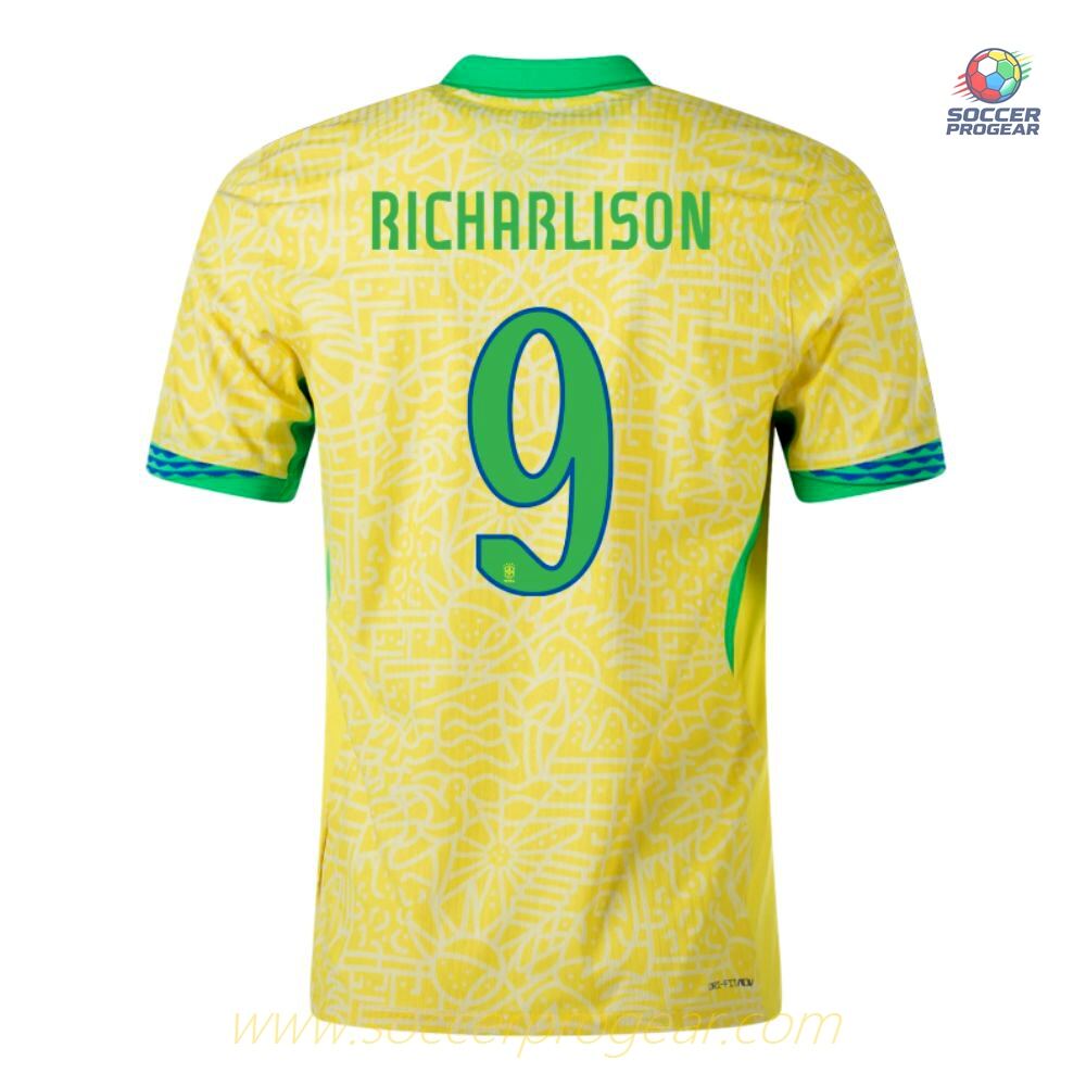Brazil Home Team Soccer Shirt 2024-25 Edition Richarlison