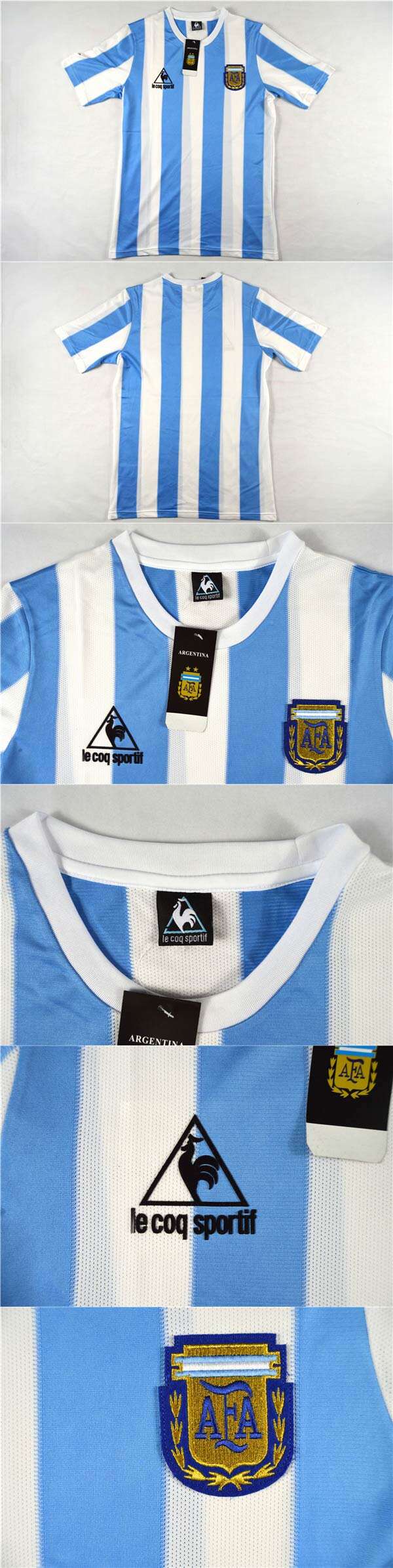 1986 Argentina Retro Home 10 MARADONA Soccer Shirt Jersey - Official