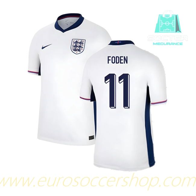2024-25 Edition England National Team Home Football Shirt Match Quality (Foden 11)