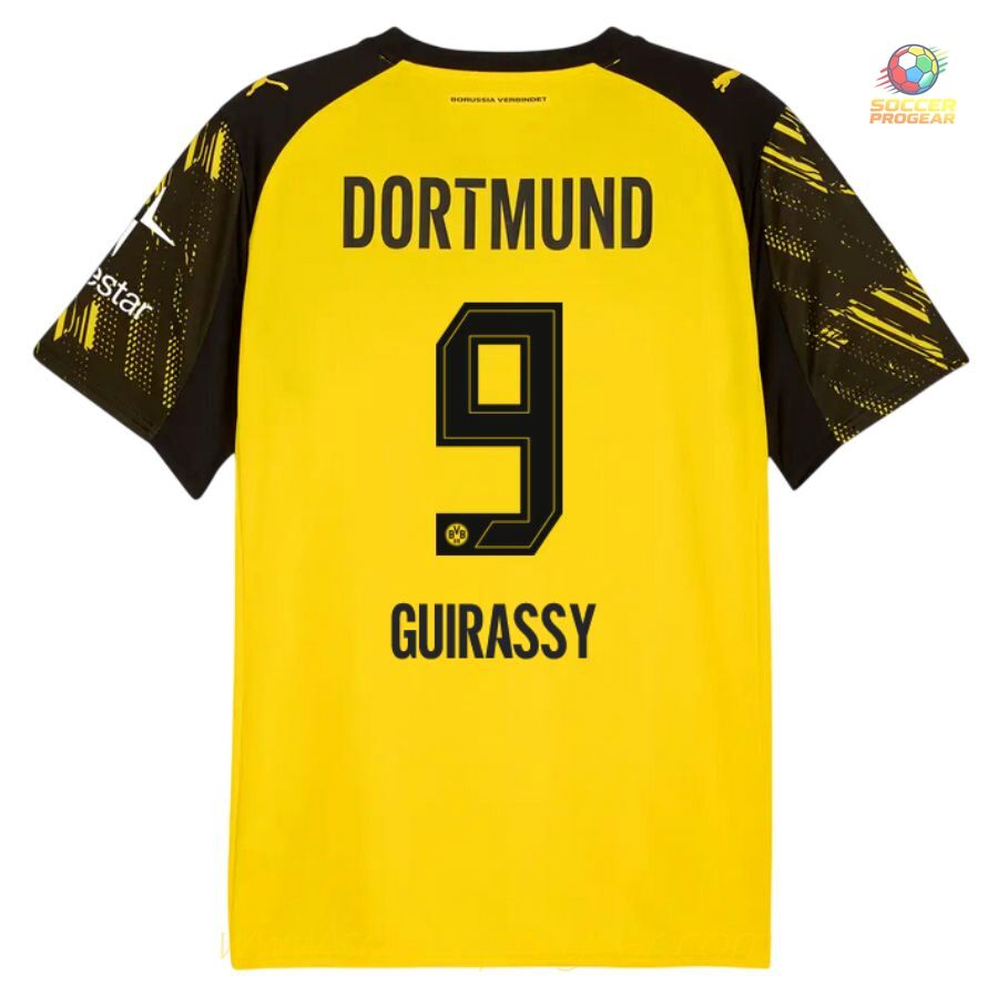 Football Soccer Football Shirt Soccer Uniform Youth BVB Dortmund Home 2025/26 Collection Guirassy