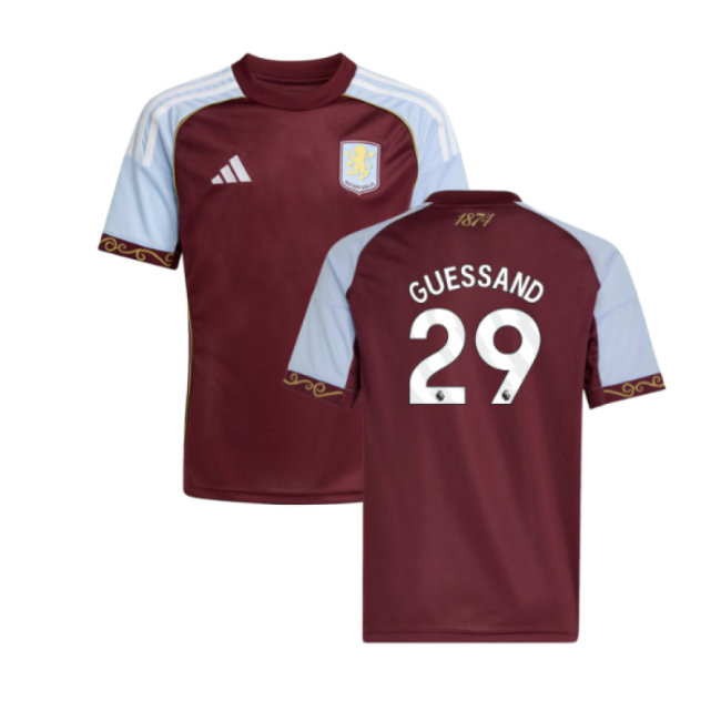 Official 2025-2026 Aston Villa Home Shirt (kids) (guessand 29)
