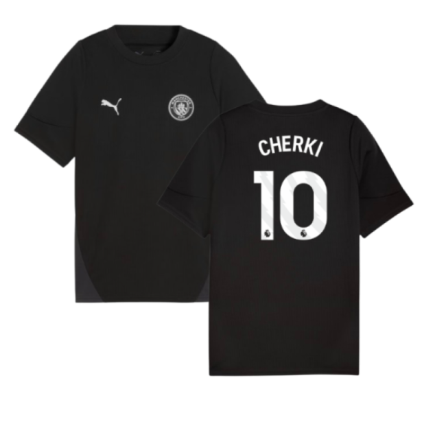 Avid Football Man City Training Jersey Black Kids Cherki #10 Elite...