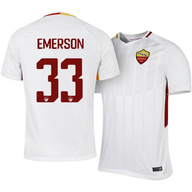 Roma Away 201718 Emerson Palmieri 33 Soccer Jersey Shirt - Official