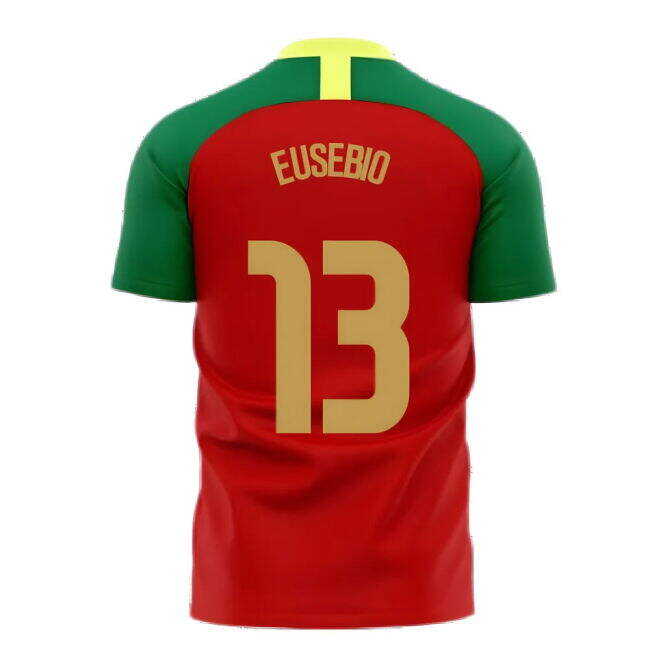 Minimalist Portugal 2025-2026 Home Concept Football Kit (Airo) (EUSEBIO 13) Classical