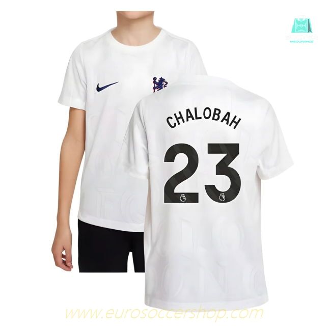2025-2026 Chelsea Pre-Match Shirt (White) - Kids (Chalobah 23)