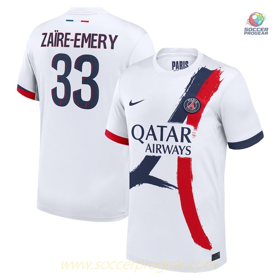 PSG Match Quality Away Football Team Jersey 2024/25 Collection Zaire Emery