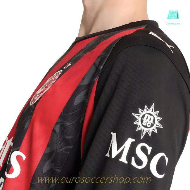 2025-2026 AC Milan Long Sleeve Home Shirt