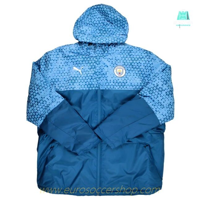 2023-2024 Man City Graphic Winter Jacket (Lake Blue)