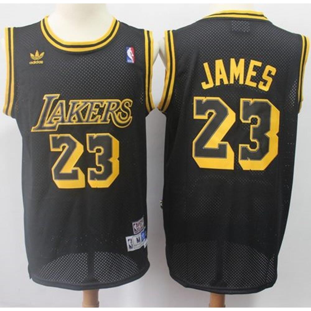 Los Angeles Lakers LeBron James23 Black Jersey - - NBA Collection