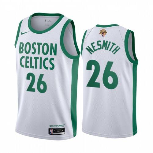 Boston Boston Celtics #26 Aaron Nesmith White Swingman Womens 2022 NBA Finals City Edition Jersey Womens