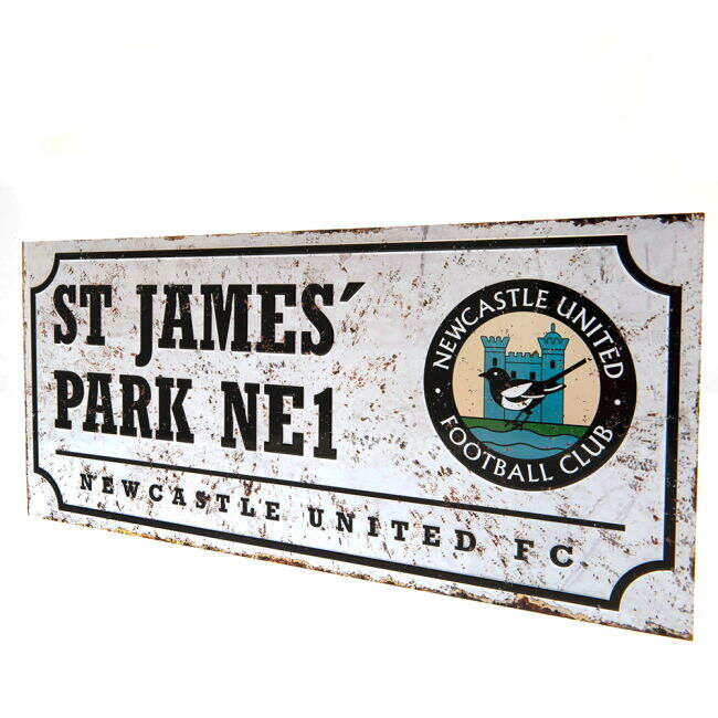 vintage Newcastle United FC Retro Street Sign