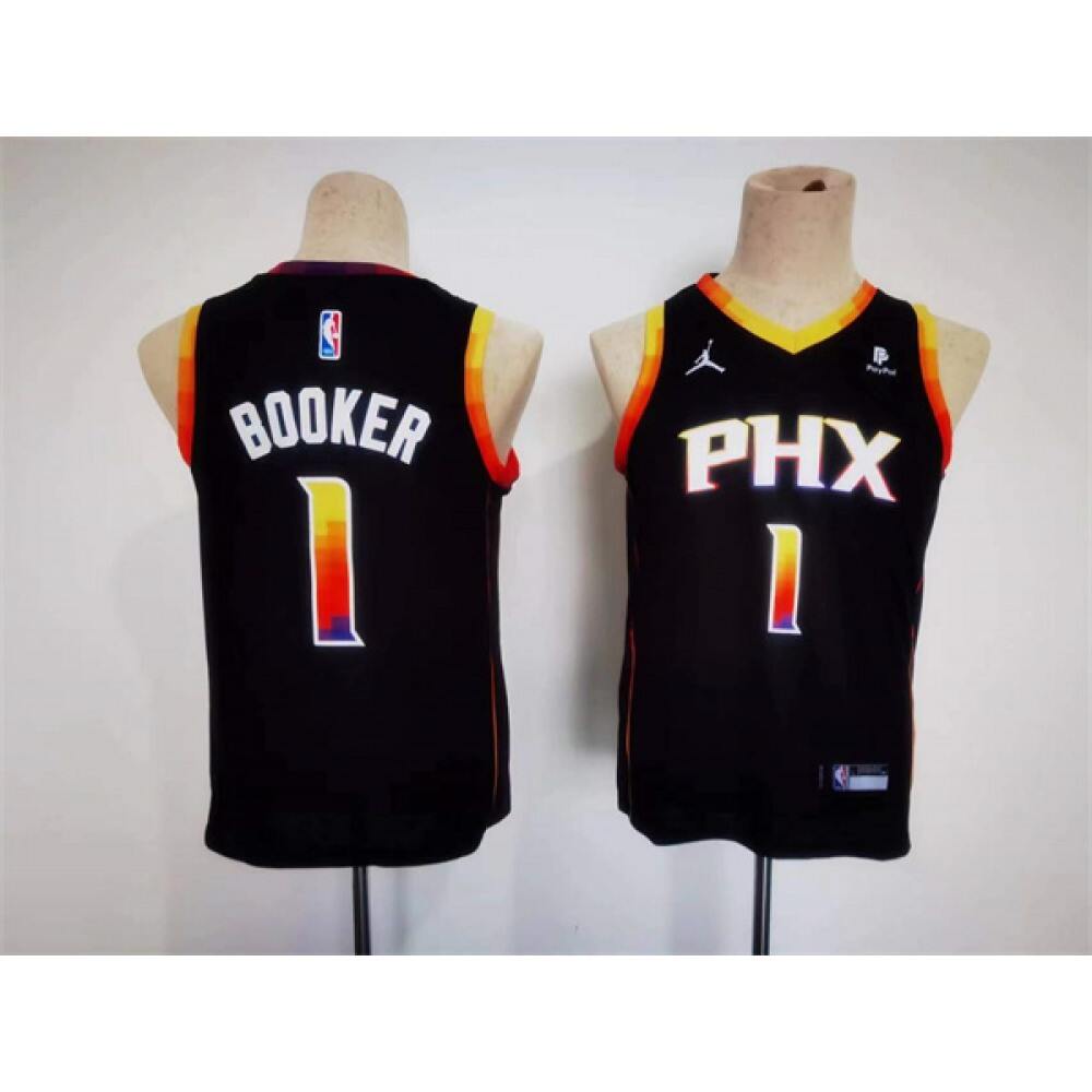 Fan Favorite Official Men's PHX #1 Devin Black Basketball Jersey