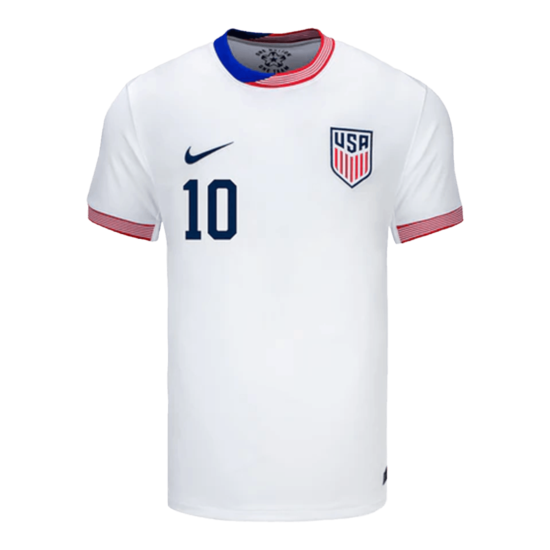 Men's USA PULISIC #10 Home Soccer Jersey Copa Am¨¦rica 2024Authentic K