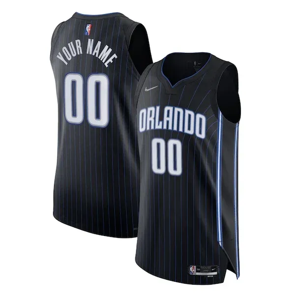 Orlando Magic Nike 2021/22 Diamond Authentic Custom Jersey - Icon Edition - Black