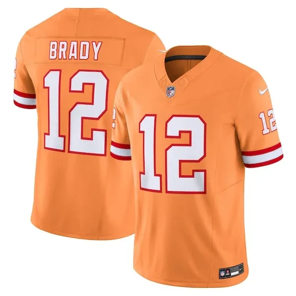 None Tom Brady Limited Jersey - Orange | NFL Player Jersey | NFL Footb
