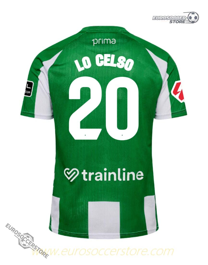 Real Betis 25-26 Season Home Jersey with LO CELSO Number 20