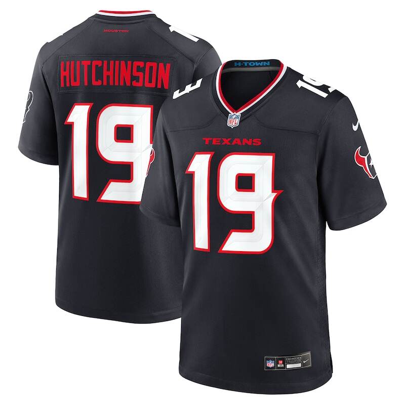 None Xavier Hutchinson HOU Texans Durable Authentic Jersey Football Ap