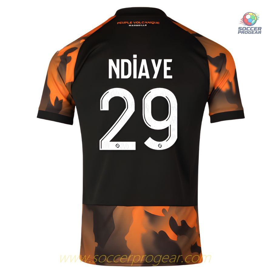 OM Match Quality 2023 2024 Thirf Ndiaye Youthren's Soccer Uniform Soccer Team Shirt