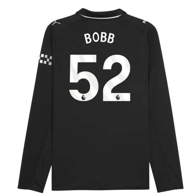 Man City Verified 2025-2026 Man City Long Sleeve Away Shirt (Bobb 52)