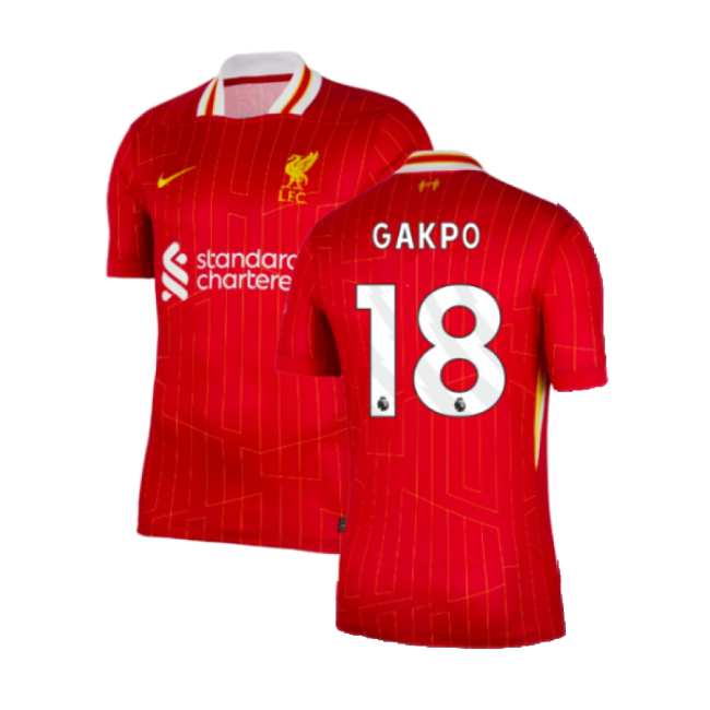 Liverpool Home Football Shirt 2024-20 Season Gakpo 18 L M S