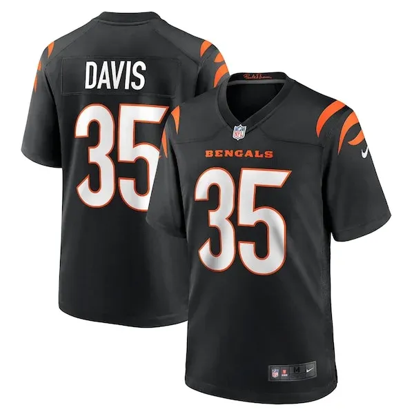 None Jalen Davis Game Jersey - Black | NFL Player Jersey | NFL Footbal