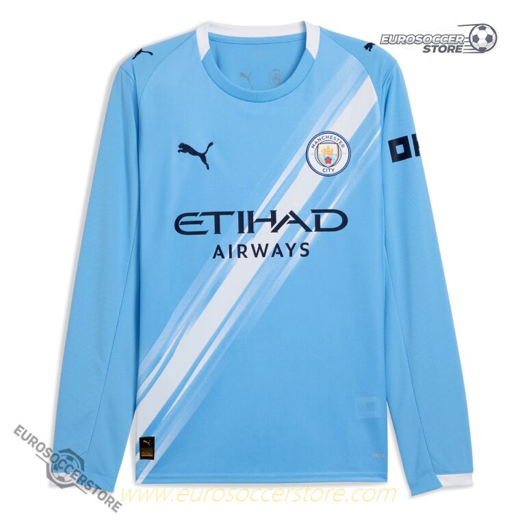 SAVINHO's 26号 Manchester City Home Long Sleeve Jersey for the 25-26 season