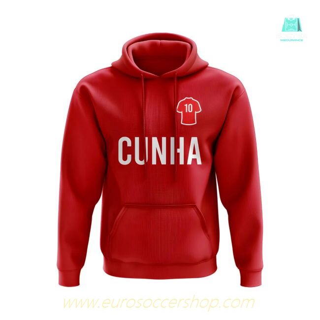 Matheus Cunha Man United Number Hoody (Red)