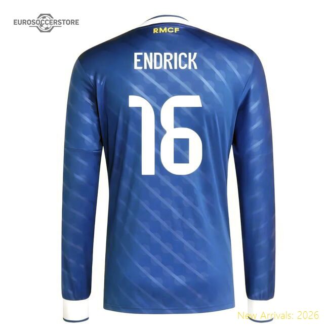 2025-2026 Real Madrid Long Sleeve Alternative Jersey (endrick 16)