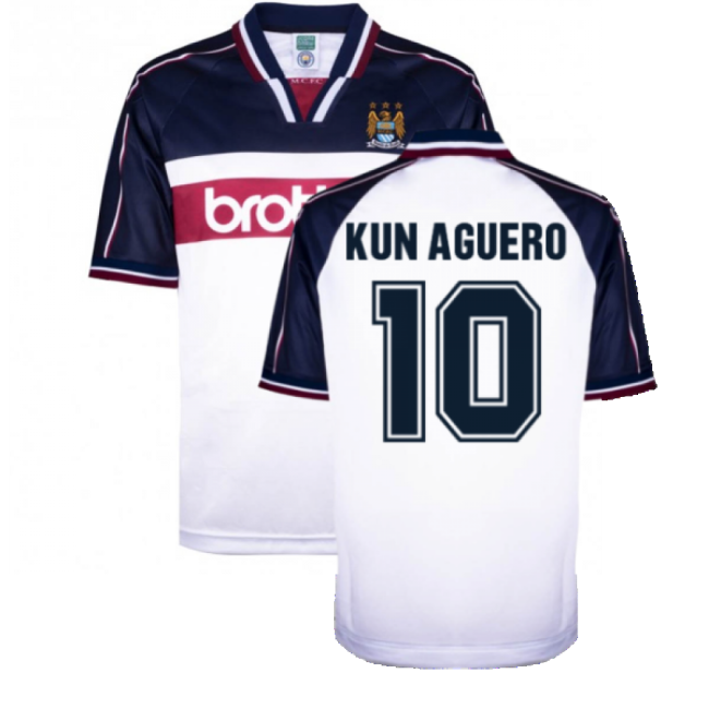 Manchester City 1998 Away Shirt (KUN AGUERO 10) (Match Day)